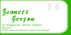 zsanett gerzon business card